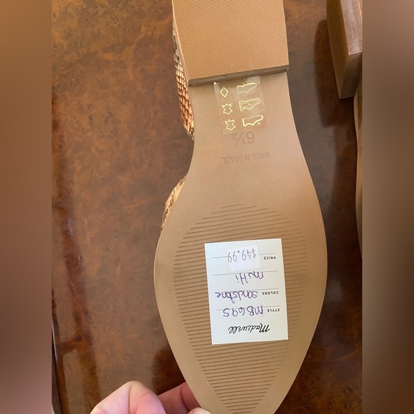 MADEWELL D’ORSAY FLAT SNAKE EMBOSSED LEATHER FLAT MB695 - Picture 5 of 6